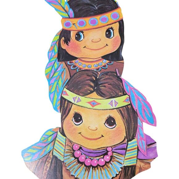 Lot of 6 Vintage Cardboard Cut-outs Thanksgiving - Picture 2 of 6